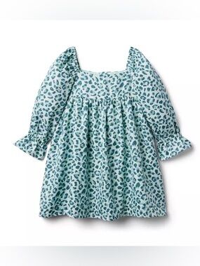 Janie and Jack Leopard Twill Dress